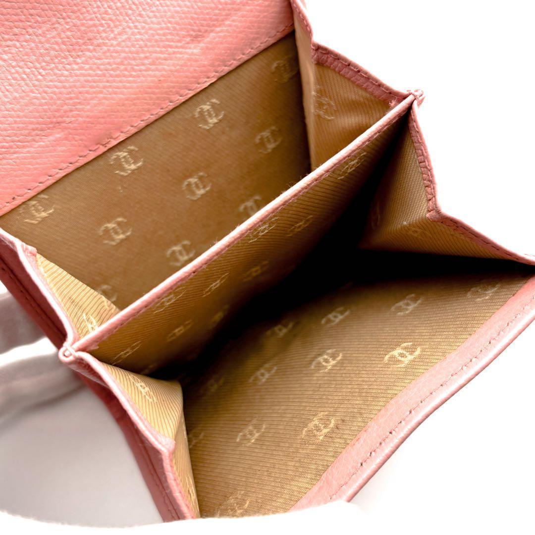 Chanel Wallet Coco Button Hook Trifold Pink — view 4