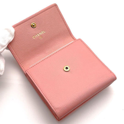 Chanel Wallet Coco Button Hook Trifold Pink — view 5