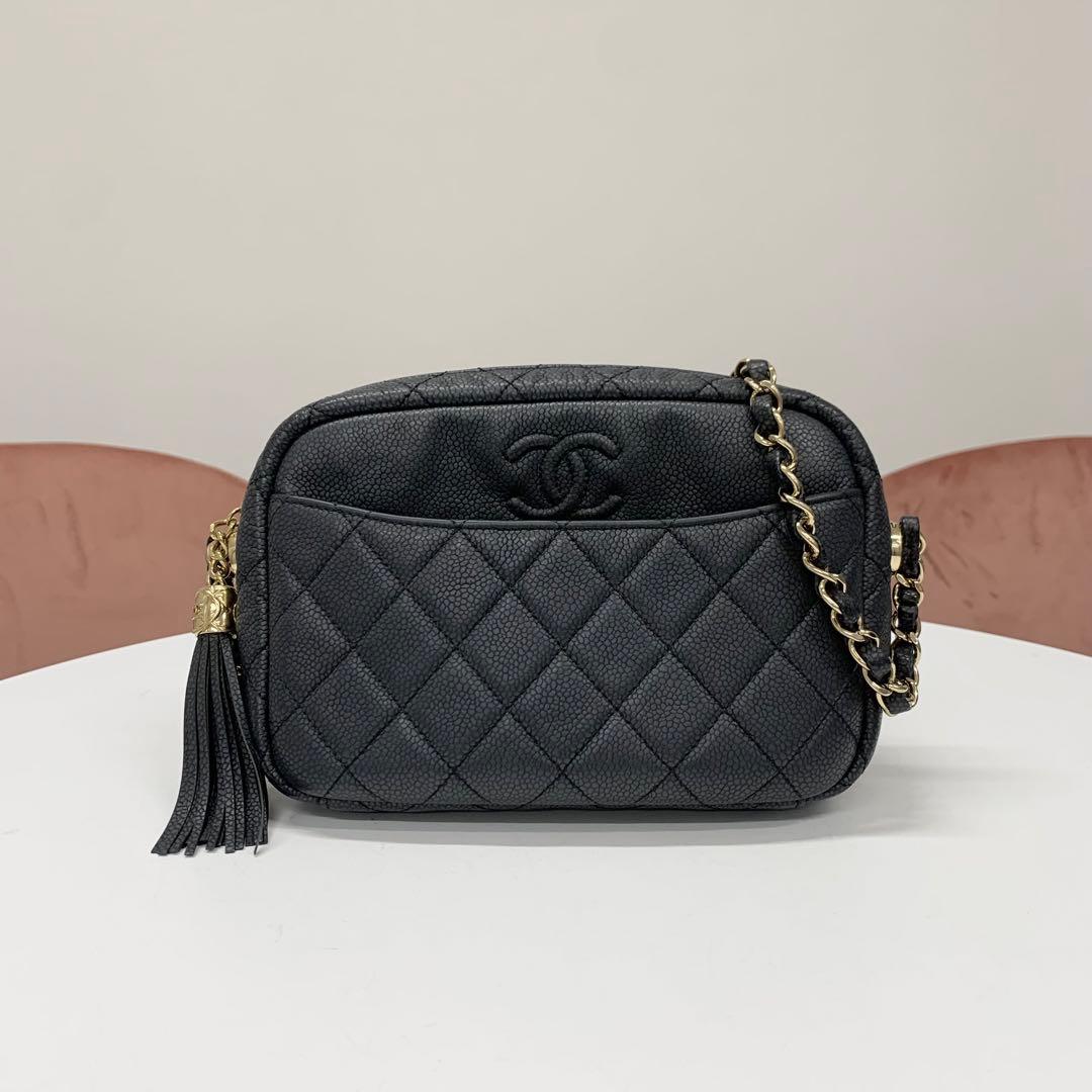 Chanel CC Logo Camera Bag Tassel Chain