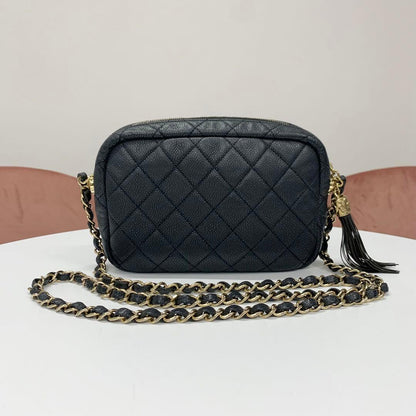 Chanel CC Logo Camera Bag Tassel Chain — view 3