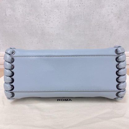 Fendi Mini Peekaboo Leather 2-Way Handbag Blue — view 5