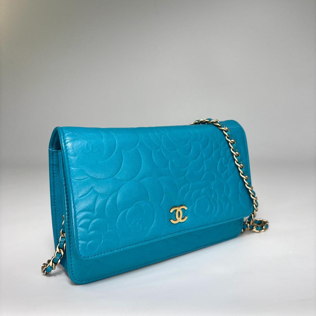 Chanel Camellia Leather Chain Wallet Shoulder Bag — view 3