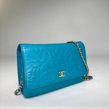 Chanel Camellia Leather Chain Wallet Shoulder Bag — view 3