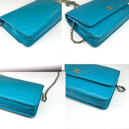 Chanel Camellia Leather Chain Wallet Shoulder Bag — view 6