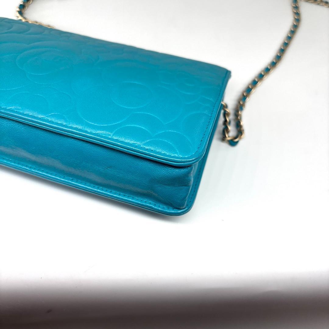 Chanel Camellia Leather Chain Wallet Shoulder Bag — view 8