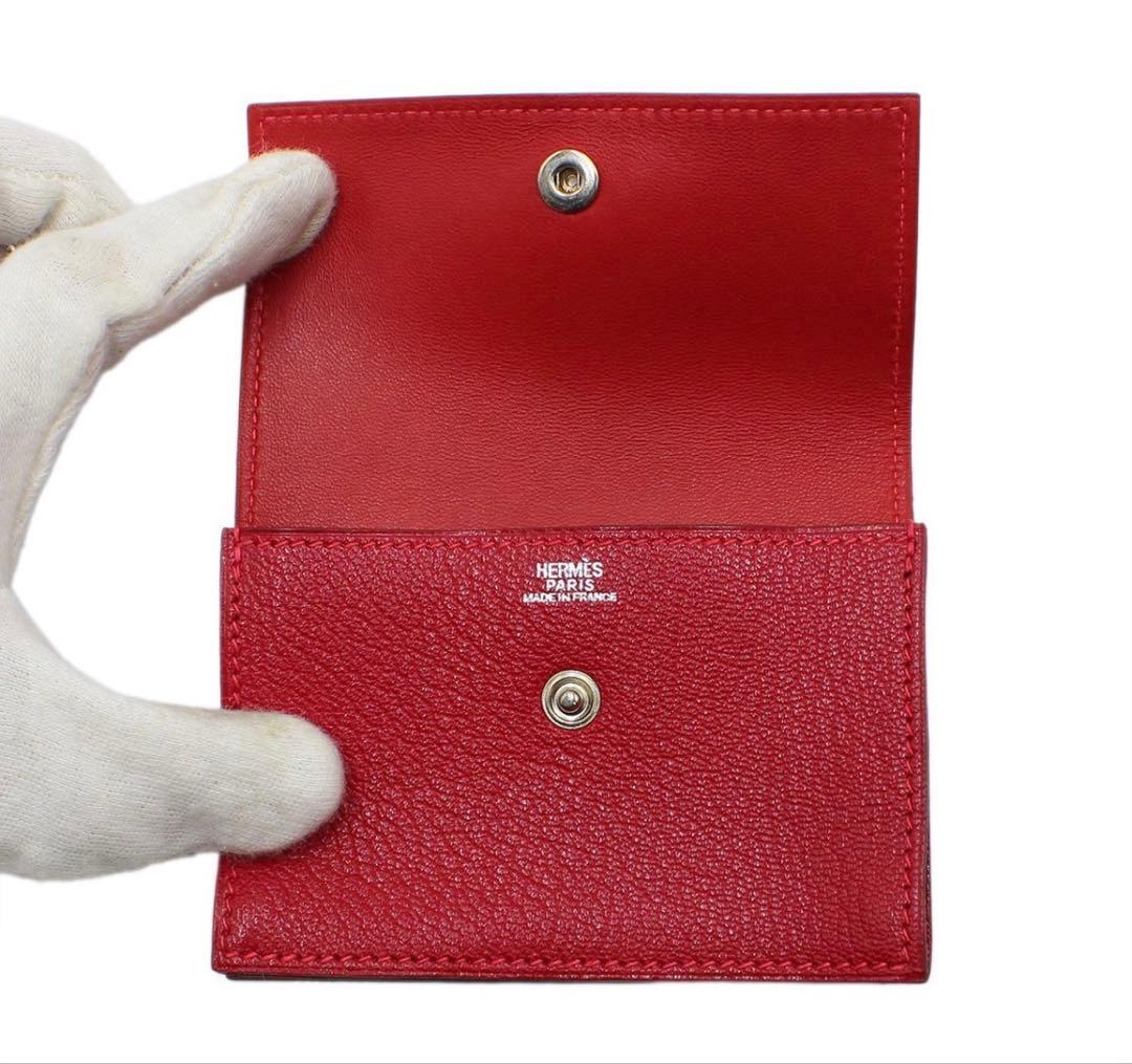 Hermes Sakura Leather Card Case Business Holder — view 6
