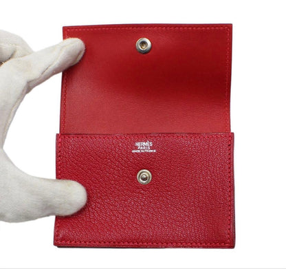 Hermes Sakura Leather Card Case Business Holder — view 6