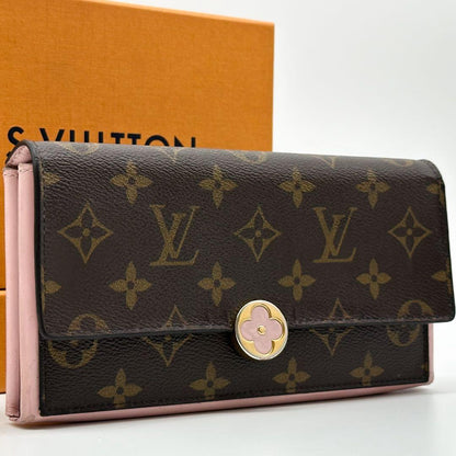 Louis Vuitton Portefeuille Flor Monogram Wallet Sarah Pink