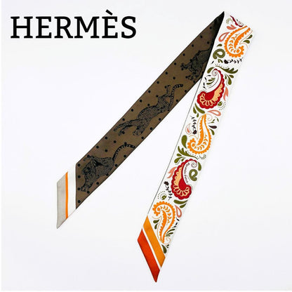 Hermes Twilly Cheetah Bandana Scarf with Tags Excellent Condition