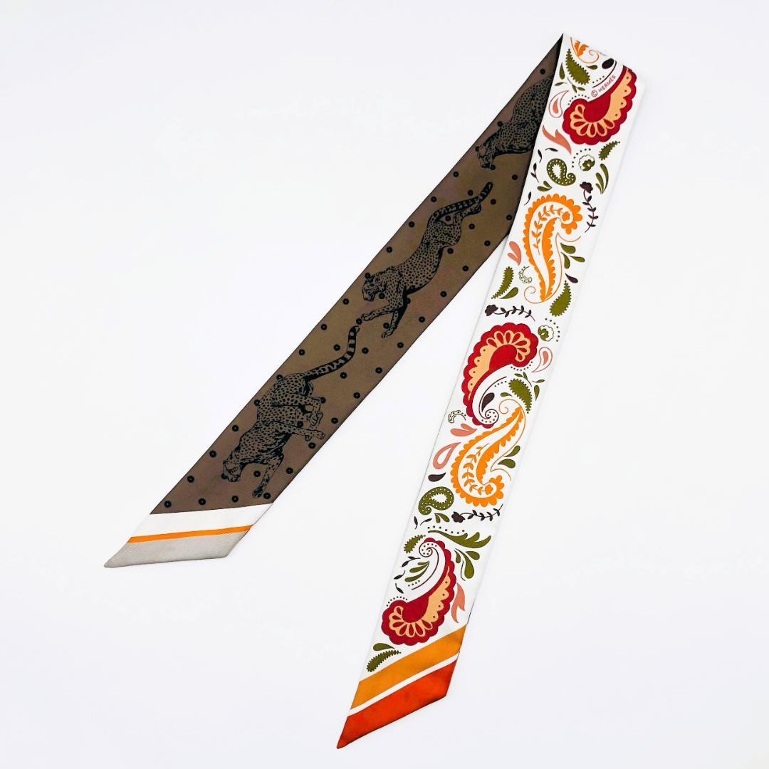Hermes Twilly Cheetah Bandana Scarf with Tags Excellent Condition