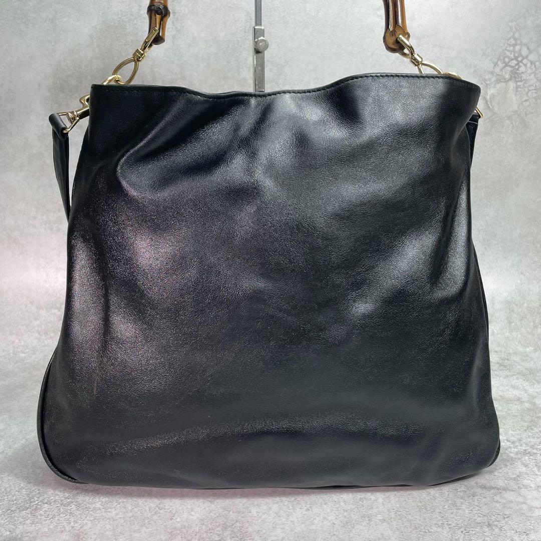 Gucci Shoulder Bag 2-Way Bamboo Leather Black — view 2