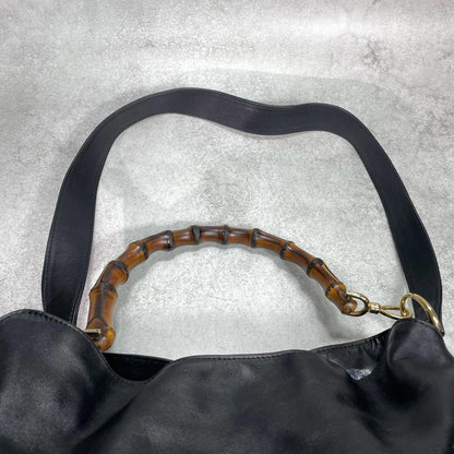 Gucci Shoulder Bag 2-Way Bamboo Leather Black — view 4