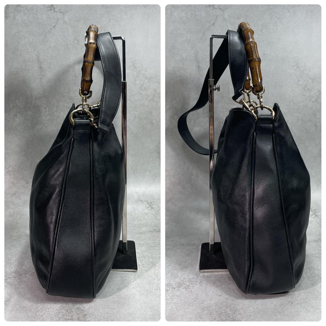 Gucci Shoulder Bag 2-Way Bamboo Leather Black — view 7