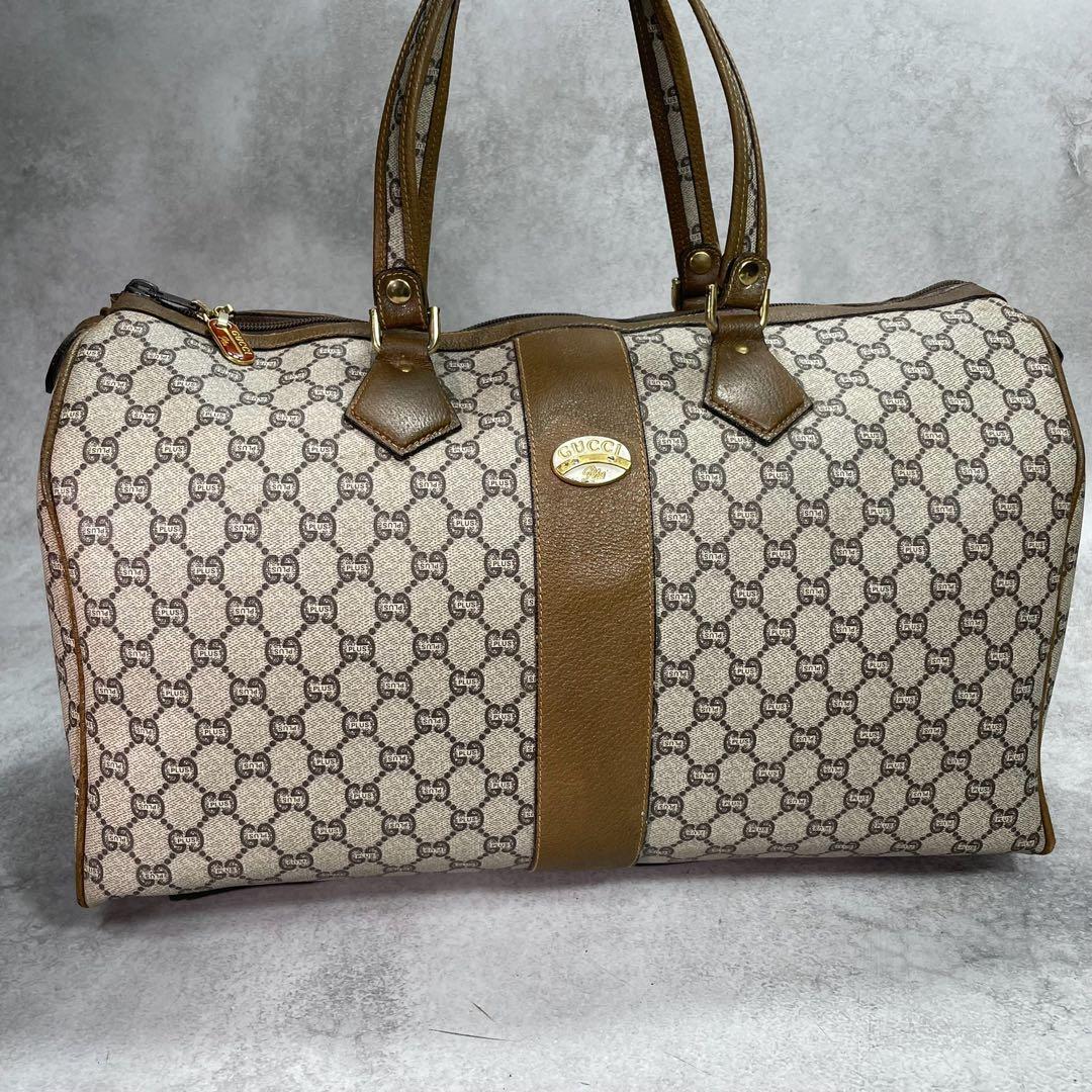Gucci GG Boston Bag Hand Brown Leather Logo — view 2