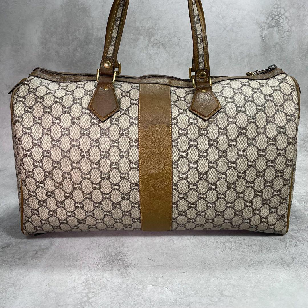 Gucci GG Boston Bag Hand Brown Leather Logo — view 3