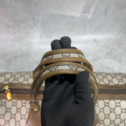 Gucci GG Boston Bag Hand Brown Leather Logo — view 4