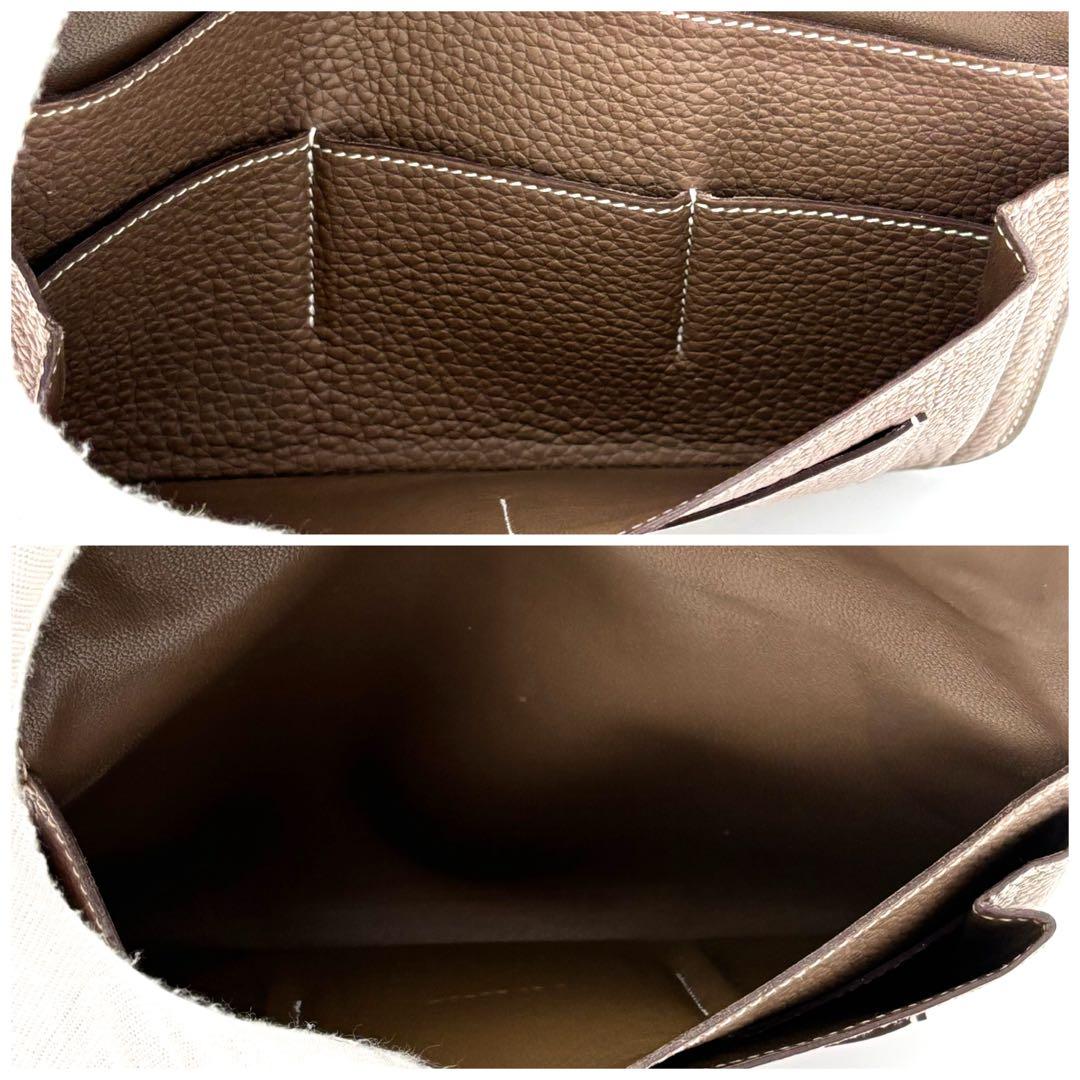 Hermes Wallet Dogon GM Etoupe Taurillon Clemence Leather — view 4