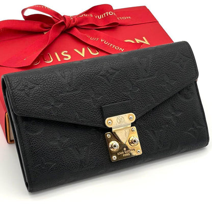 Louis Vuitton Portefeuille Sarah Metis Empreinte Black Wallet