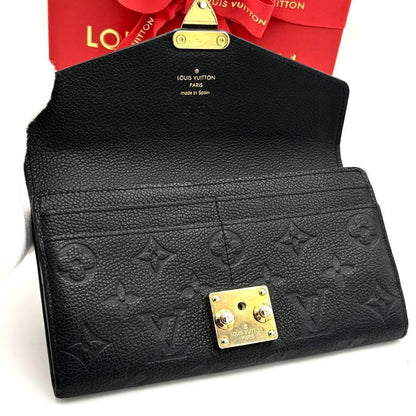 Louis Vuitton Portefeuille Sarah Metis Empreinte Black Wallet — view 3