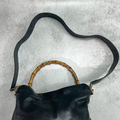 Gucci Shoulder Bag 2-Way Bamboo Black Leather — view 4