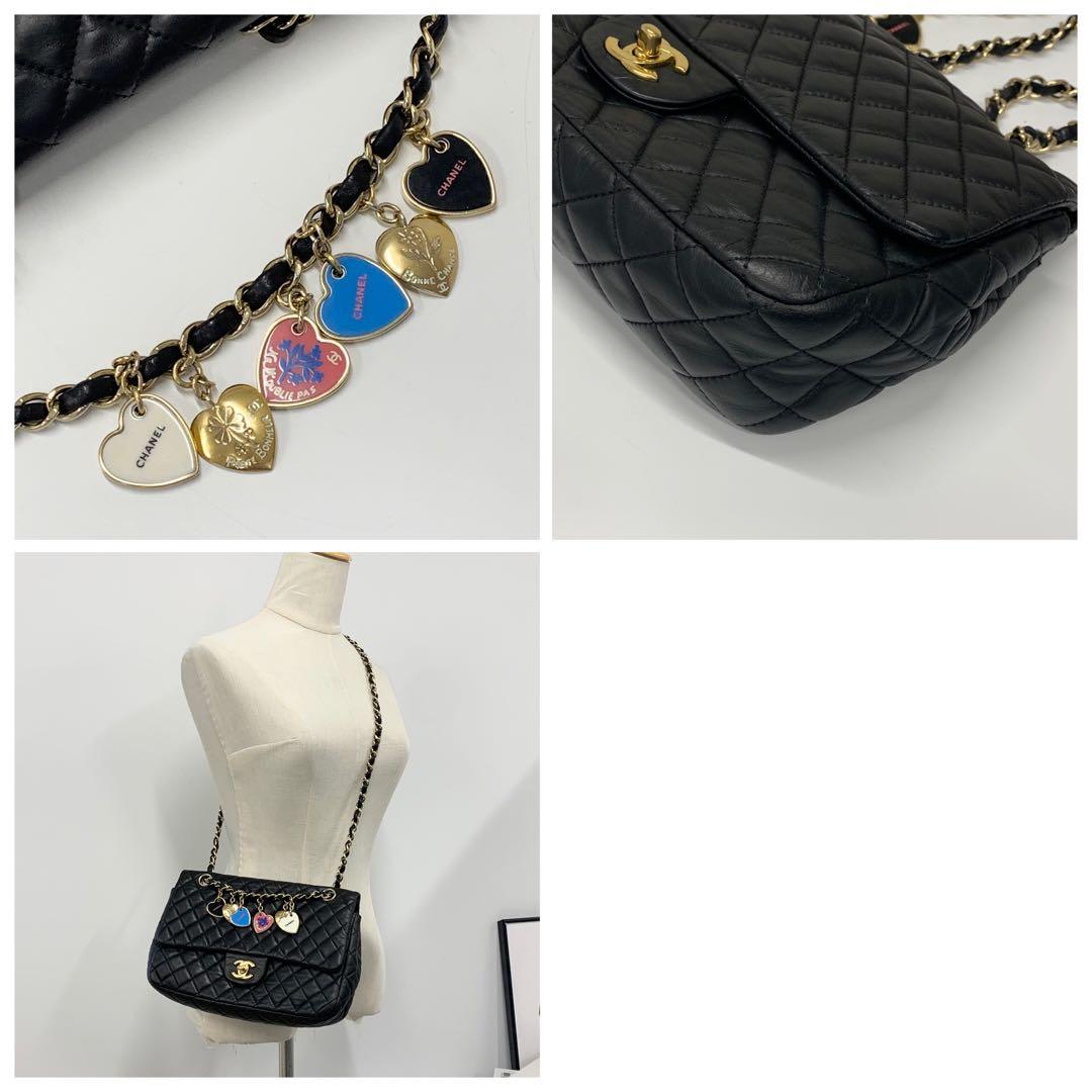 Chanel Chanel Cocomark Quilted Lambskin Double Chain Shoulder Bag