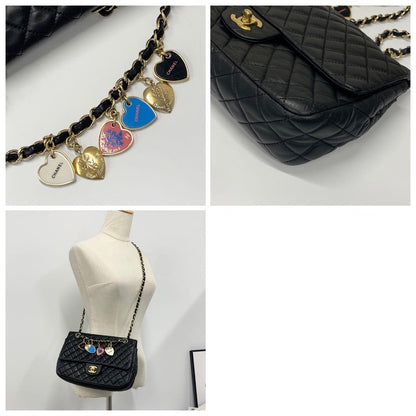 Chanel Chanel Cocomark Quilted Lambskin Double Chain Shoulder Bag