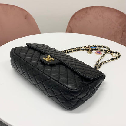 Chanel Chanel Cocomark Quilted Lambskin Double Chain Shoulder Bag