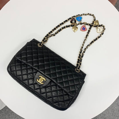 Chanel Chanel Cocomark Quilted Lambskin Double Chain Shoulder Bag