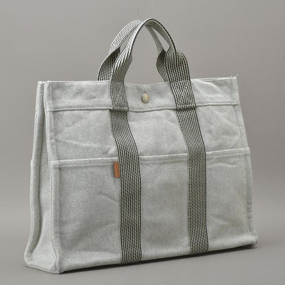 Hermes New Fourre Tout MM Tote Bag Canvas Gray Black — view 2