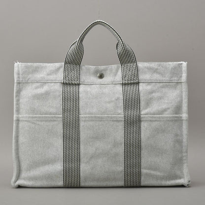Hermes New Fourre Tout MM Tote Bag Canvas Gray Black — view 3