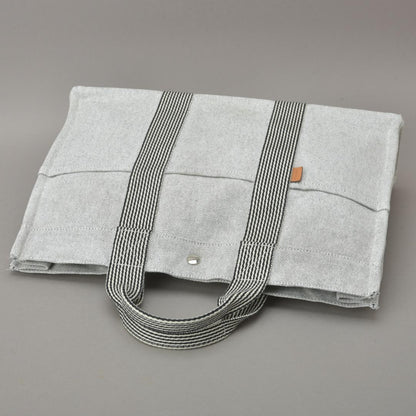 Hermes New Fourre Tout MM Tote Bag Canvas Gray Black — view 4