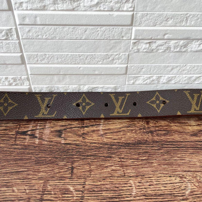 Louis Vuitton Leather Monogram Ceinture Belt Gold — view 6