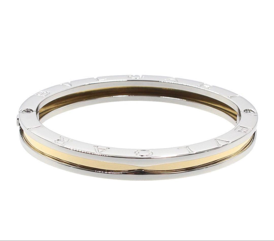 Bvlgari SS 18k Yellow Gold B.zero1 Bangle Bracelet