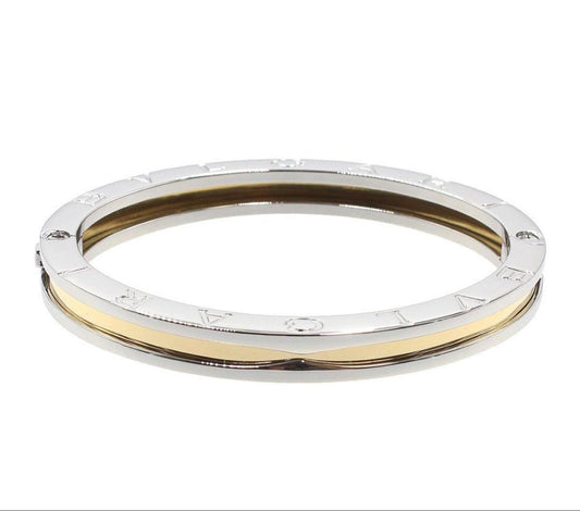 Bvlgari SS 18k Yellow Gold B.zero1 Bangle Bracelet