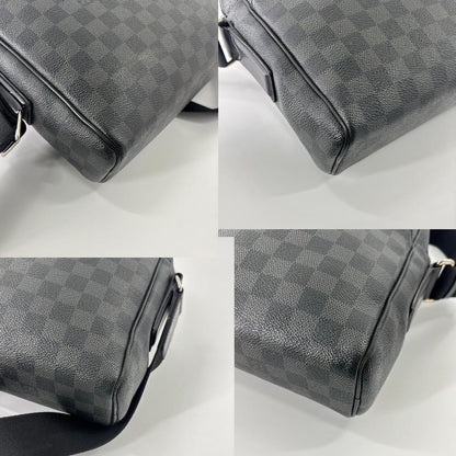 Louis Vuitton Super Damier Graphite Dayton MM Shoulder Bag Black — view 8