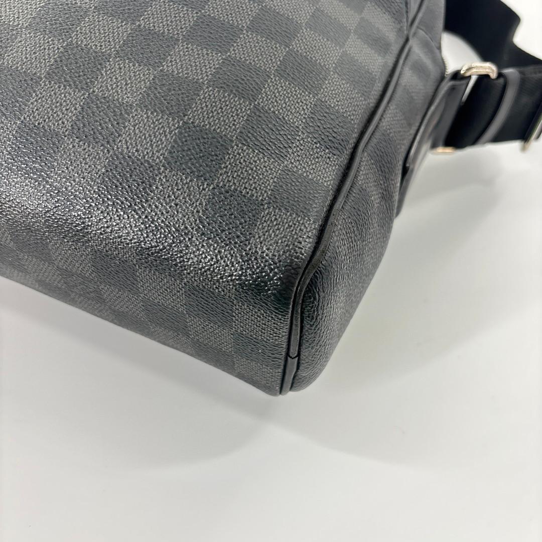 Louis Vuitton Super Damier Graphite Dayton MM Shoulder Bag Black — view 9