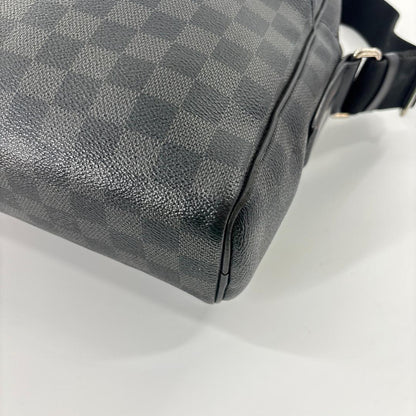 Louis Vuitton Super Damier Graphite Dayton MM Shoulder Bag Black — view 9