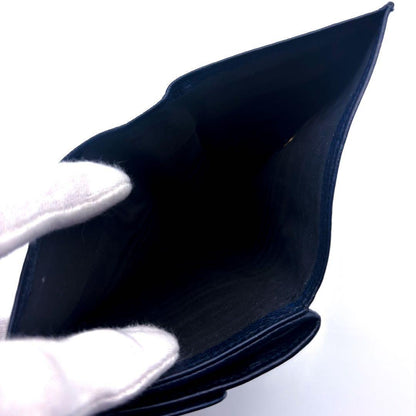 Chanel Wallet CC Logo Hook Trifold Navy — view 7