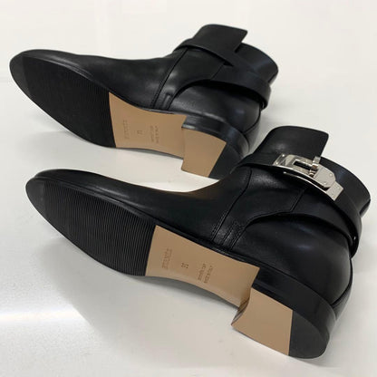 Hermes Neo Leather Kelly Hardware Short Boots Black