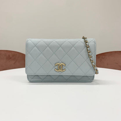 Chanel CC Logo Quilted Chain Wallet Shoulder Bag