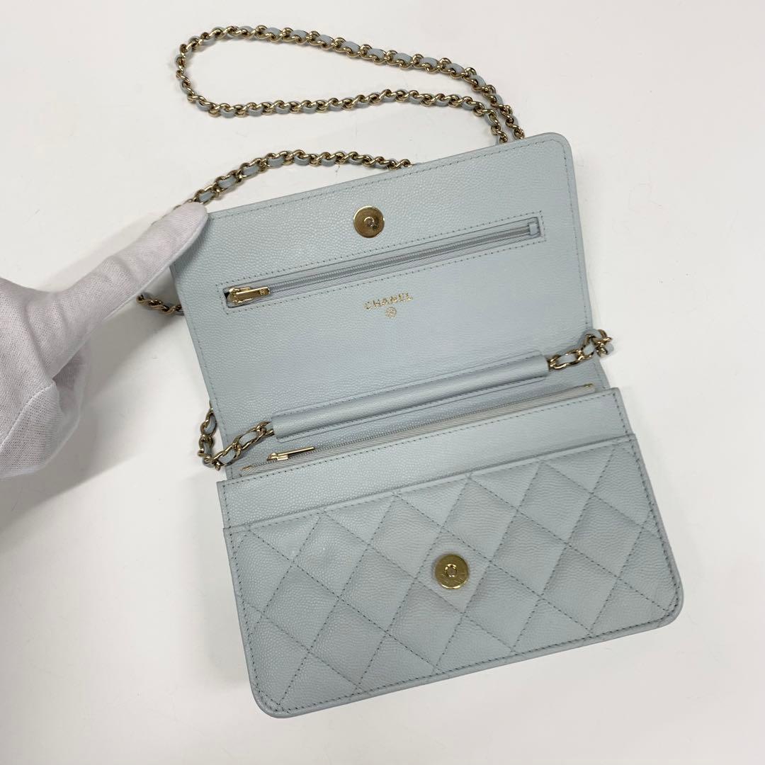 Chanel CC Logo Quilted Chain Wallet Shoulder Bag — view 6