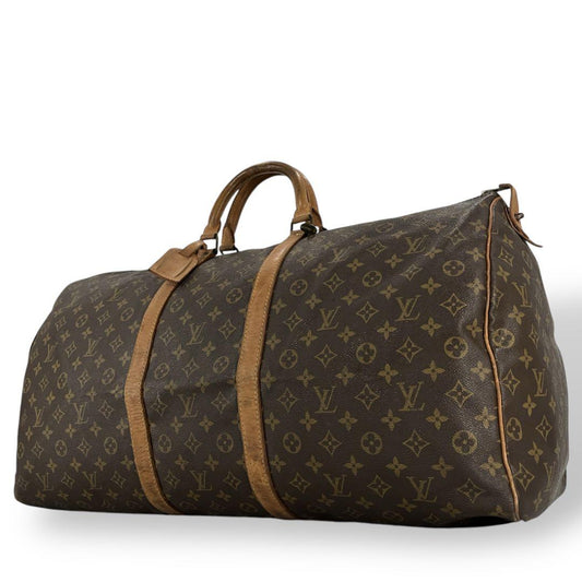 Louis Vuitton Keepall 60 Monogram Boston Bag Pvcleather Padlock