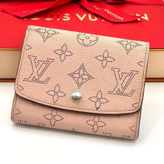 Louis Vuitton Fold Wallet Monogram Mahina Portefeuille Iris Compact