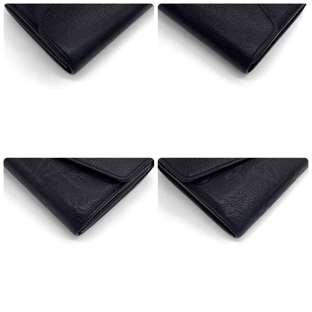 Louis Vuitton Monogram Empreinte Portefeuille Sarah Noir Black Wallet — view 6