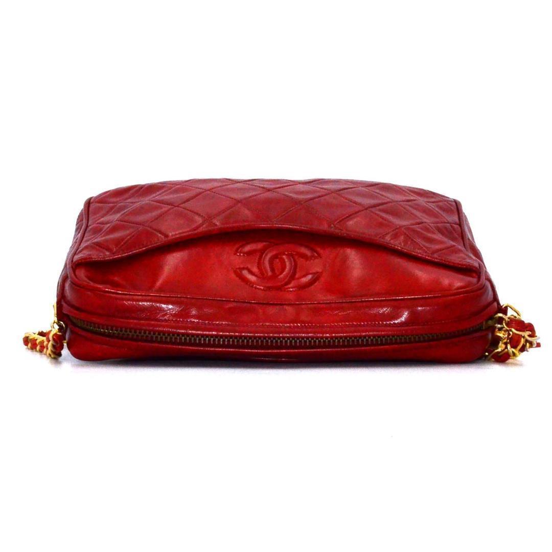 Chanel Quilted Lambskin Fringe Chain Shoulder Bag