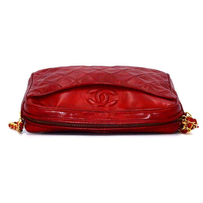 Chanel Quilted Lambskin Fringe Chain Shoulder Bag
