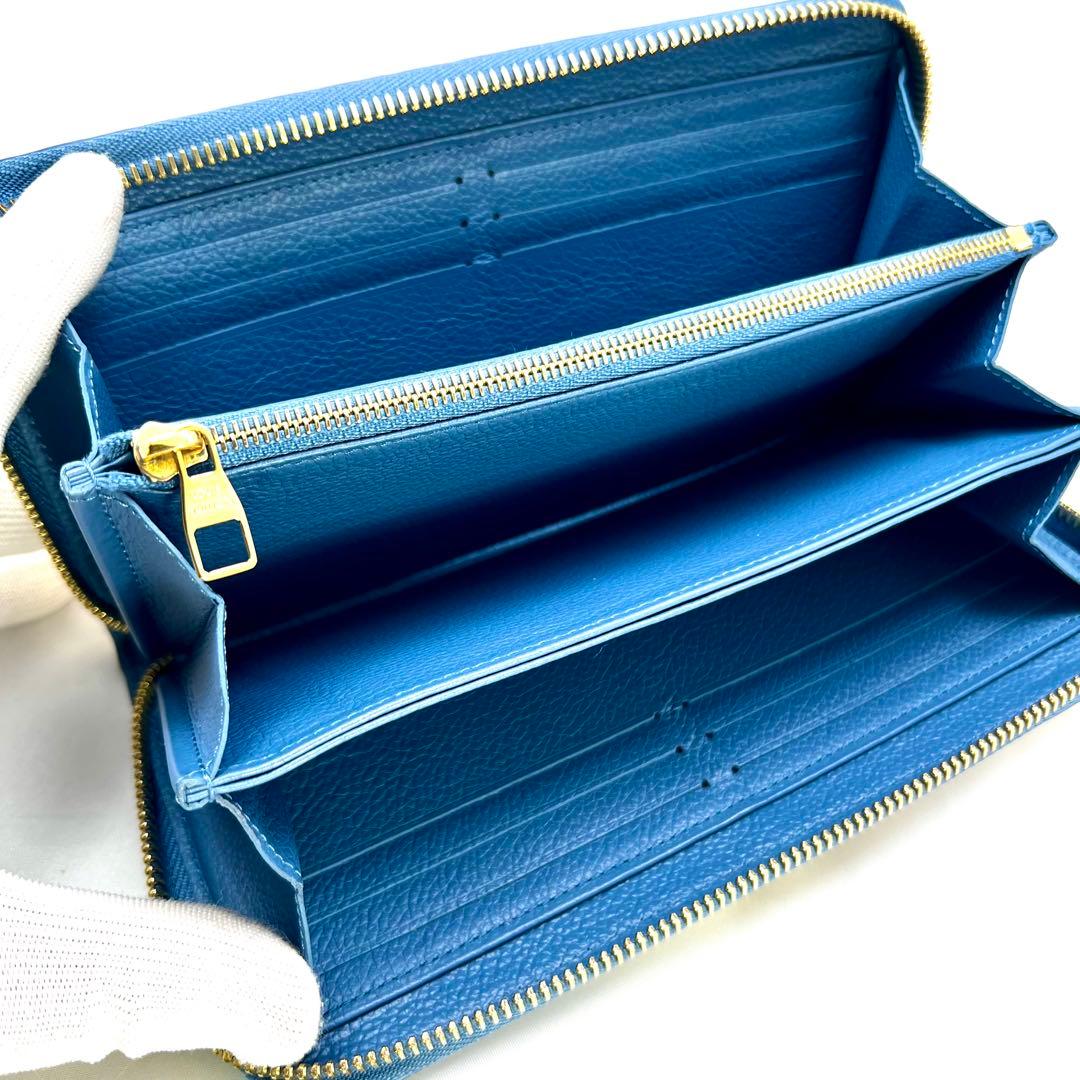 Louis Vuitton Empreinte Blue Jean Zippy Wallet — view 9