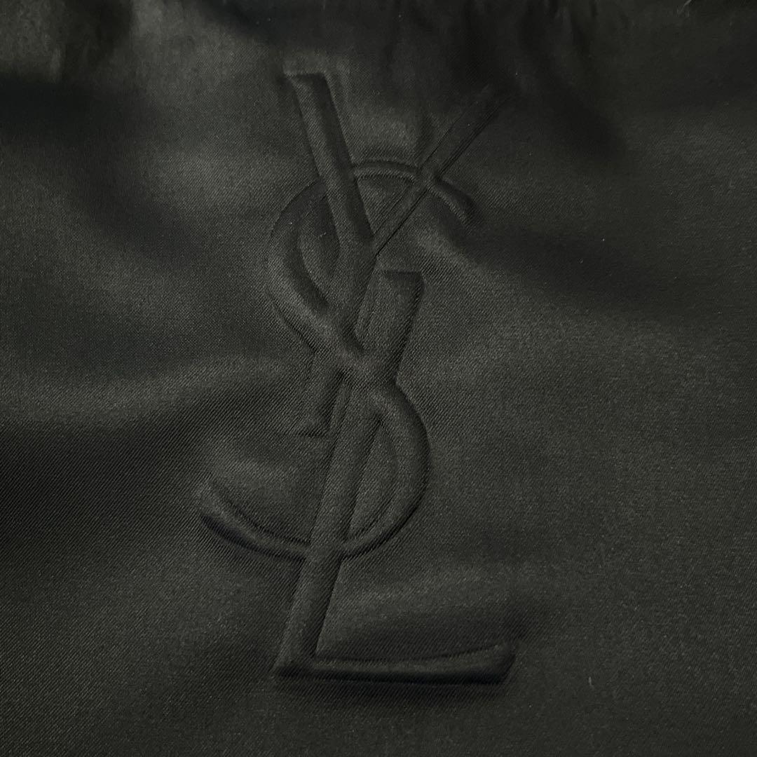 Yves Saint Laurent YSL Logo Handbag Shoulder Strap Nylon Navy Y2k