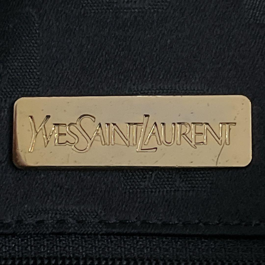 Yves Saint Laurent YSL Logo Handbag Shoulder Strap Nylon Navy Y2k