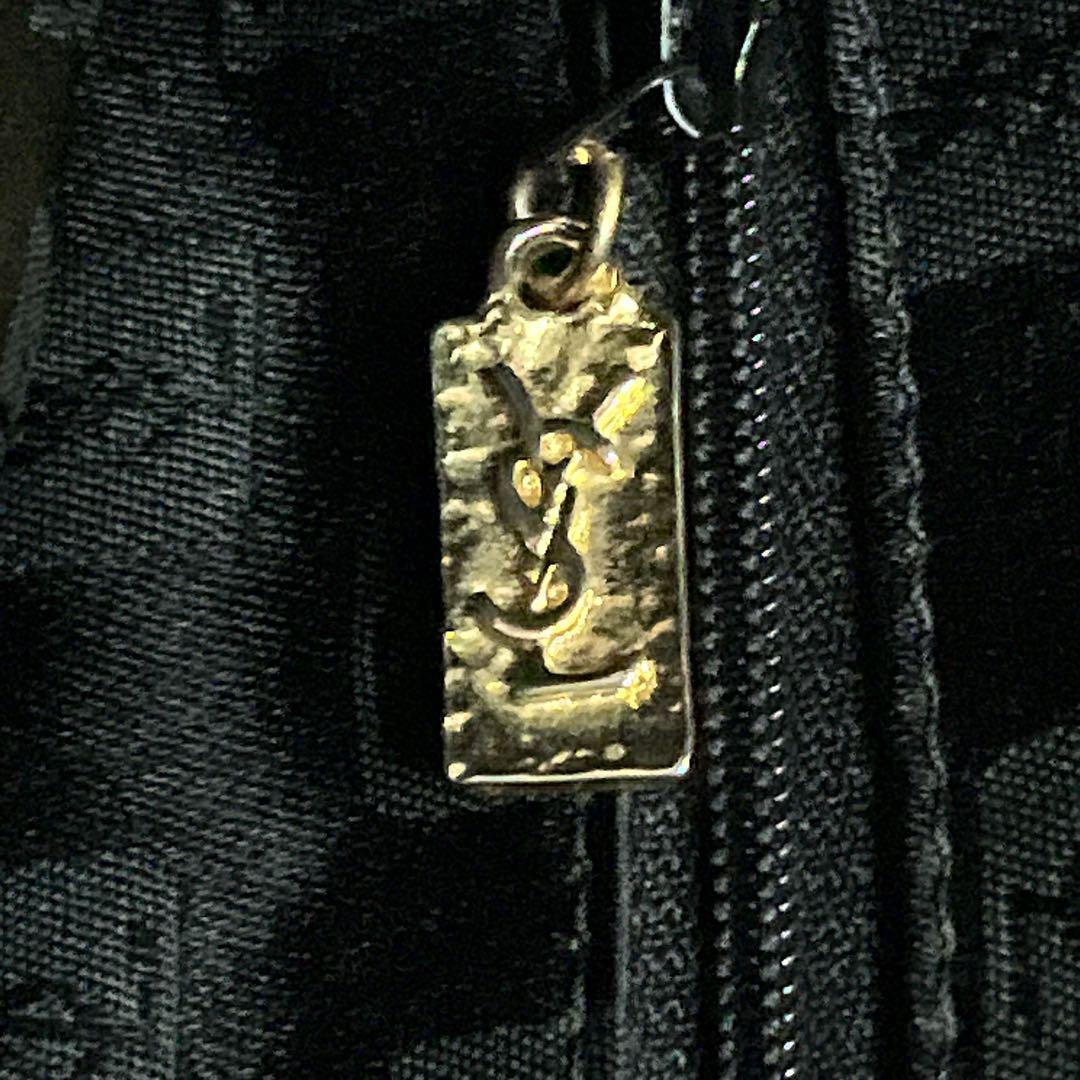 Yves Saint Laurent YSL Logo Handbag Shoulder Strap Nylon Navy Y2k